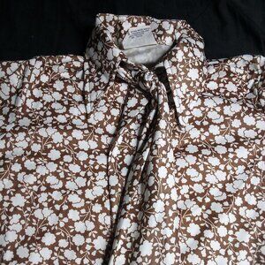 Vintage Sodi Floral Polyester Disco Shirt Short Sleeve